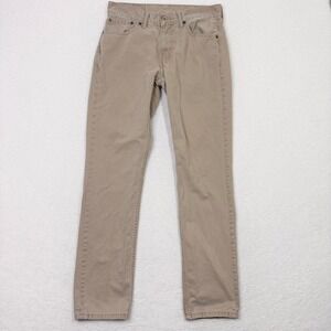 Levis 511 Slim Fit Khaki Chino Pants Mens 32x34 Tan Cotton Twill Measures 31x30